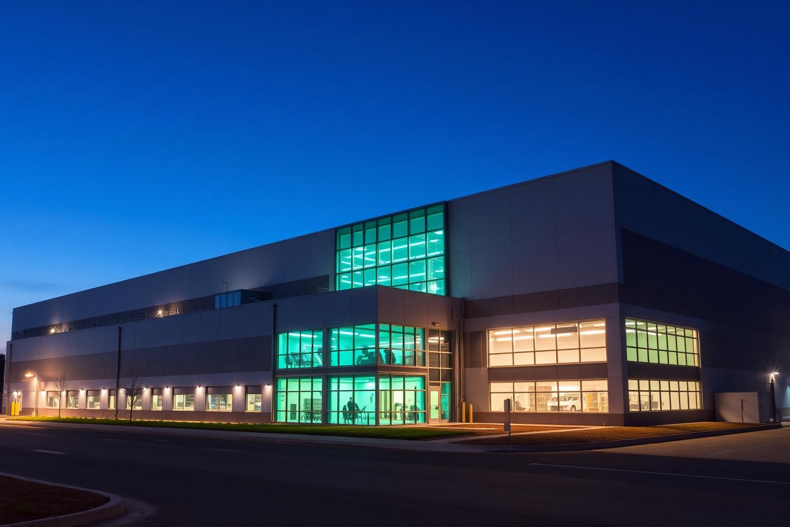 Planta industrial farmacêutica